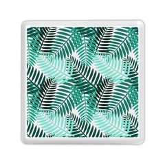 Background Pattern Texture Leaves Design Wallpaper Memory Card Reader (square) by Wegoenart