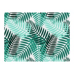 Background Pattern Texture Leaves Design Wallpaper Premium Plush Fleece Blanket (mini) by Wegoenart