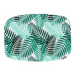 Background Pattern Texture Leaves Design Wallpaper Mini Square Pill Box by Wegoenart