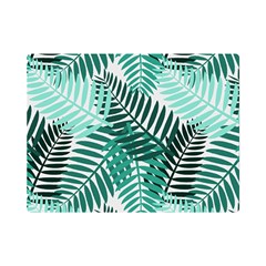 Background Pattern Texture Leaves Design Wallpaper One Side Premium Plush Fleece Blanket (mini) by Wegoenart