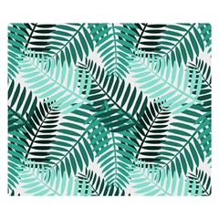 Background Pattern Texture Leaves Design Wallpaper One Side Premium Plush Fleece Blanket (small)