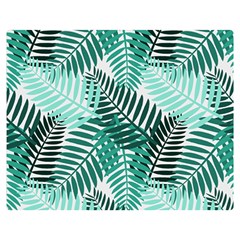 Background Pattern Texture Leaves Design Wallpaper One Side Premium Plush Fleece Blanket (medium)