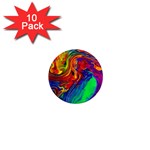 Waves Of Colorful Abstract Liquid Art 1  Mini Magnet (10 pack)  Front