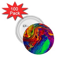 Waves Of Colorful Abstract Liquid Art 1 75  Buttons (100 Pack)  by GardenOfOphir