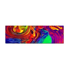 Waves Of Colorful Abstract Liquid Art Sticker (bumper) by GardenOfOphir