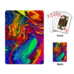 Waves Of Colorful Abstract Liquid Art Playing Cards Single Design (rectangle) by GardenOfOphir