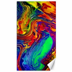 Waves Of Colorful Abstract Liquid Art Canvas 40  X 72  by GardenOfOphir