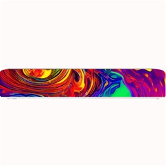 Waves Of Colorful Abstract Liquid Art Small Bar Mat by GardenOfOphir