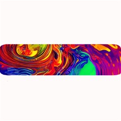 Waves Of Colorful Abstract Liquid Art Large Bar Mat by GardenOfOphir