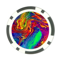 Waves Of Colorful Abstract Liquid Art Poker Chip Card Guard (10 Pack) by GardenOfOphir