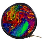 Waves Of Colorful Abstract Liquid Art Mini Makeup Bag Front