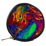 Waves Of Colorful Abstract Liquid Art Mini Makeup Bag Back