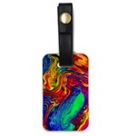 Waves Of Colorful Abstract Liquid Art Luggage Tag (one side) Front