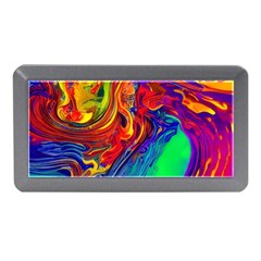 Waves Of Colorful Abstract Liquid Art Memory Card Reader (mini) by GardenOfOphir