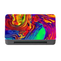 Waves Of Colorful Abstract Liquid Art Memory Card Reader With Cf by GardenOfOphir