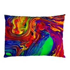 Waves Of Colorful Abstract Liquid Art Pillow Case (two Sides) by GardenOfOphir