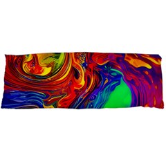 Waves Of Colorful Abstract Liquid Art Body Pillow Case Dakimakura (two Sides) by GardenOfOphir