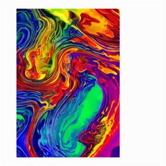 Waves Of Colorful Abstract Liquid Art Small Garden Flag (two Sides) by GardenOfOphir