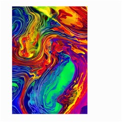 Waves Of Colorful Abstract Liquid Art Large Garden Flag (two Sides) by GardenOfOphir