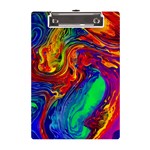 Waves Of Colorful Abstract Liquid Art A5 Acrylic Clipboard Front