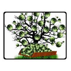 Watermelon Tree Abstraction On Watermelon Abundance One Side Fleece Blanket (small) by Wegoenart