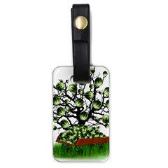 Watermelon Tree Abstraction On Watermelon Abundance Luggage Tag (one Side) by Wegoenart