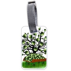 Watermelon Tree Abstraction On Watermelon Abundance Luggage Tag (two Sides) by Wegoenart