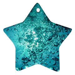 Nature Wallpaper Bubbles Water Bubbly Star Ornament (two Sides)