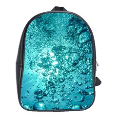 Nature Wallpaper Bubbles Water Bubbly School Bag (xl) by Wegoenart