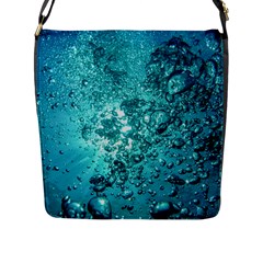 Nature Wallpaper Bubbles Water Bubbly Flap Closure Messenger Bag (l) by Wegoenart