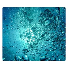 Nature Wallpaper Bubbles Water Bubbly One Side Premium Plush Fleece Blanket (small)