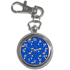 Cat Animals Sleep Stars Seamless Background Key Chain Watches