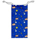 Cat Animals Sleep Stars Seamless Background Jewelry Bag Back