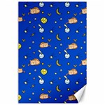 Cat Animals Sleep Stars Seamless Background Canvas 24  x 36  23.35 x34.74  Canvas - 1