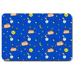 Cat Animals Sleep Stars Seamless Background Large Doormat 30 x20  Door Mat