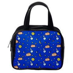 Cat Animals Sleep Stars Seamless Background Classic Handbag (one Side) by Wegoenart