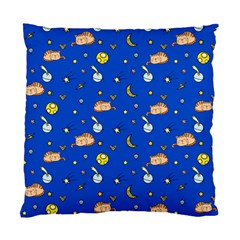 Cat Animals Sleep Stars Seamless Background Standard Cushion Case (Two Sides)