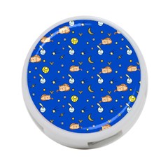 Cat Animals Sleep Stars Seamless Background 4-Port USB Hub (Two Sides)