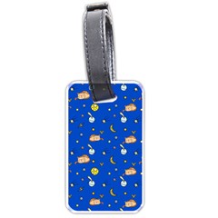 Cat Animals Sleep Stars Seamless Background Luggage Tag (one side)