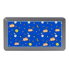 Cat Animals Sleep Stars Seamless Background Memory Card Reader (Mini)