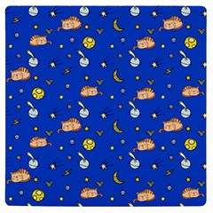 Cat Animals Sleep Stars Seamless Background UV Print Square Tile Coaster 