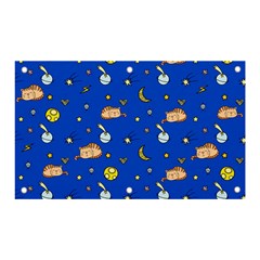 Cat Animals Sleep Stars Seamless Background Banner and Sign 5  x 3 