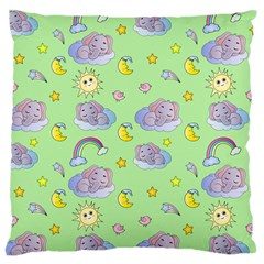 Elephant Sleeping Elephants Background Large Cushion Case (one Side) by Wegoenart