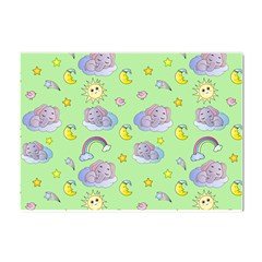 Elephant Sleeping Elephants Background Crystal Sticker (a4) by Wegoenart