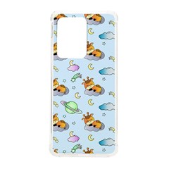 Pattern Giraffe Animal Seamless Scrapbooking Blue Samsung Galaxy S20 Ultra 6 9 Inch Tpu Uv Case