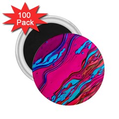 Colorful Abstract Fluid Art 2 25  Magnets (100 Pack)  by GardenOfOphir