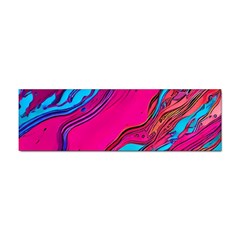 Colorful Abstract Fluid Art Sticker (bumper) by GardenOfOphir