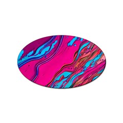 Colorful Abstract Fluid Art Sticker Oval (10 Pack) by GardenOfOphir