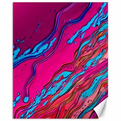 Colorful Abstract Fluid Art Canvas 16  X 20  by GardenOfOphir