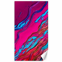 Colorful Abstract Fluid Art Canvas 40  X 72  by GardenOfOphir